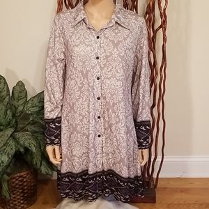 NWT Button Front Tunic Dress